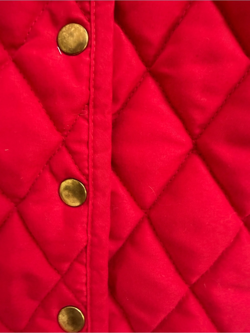 Crown & Ivy Kids 4T Girls Red Quilted Sleeveless Vest with Ruffle Collar - Picture 3 of 5